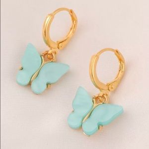 NWT Butterfly Dangle Loop Earrings